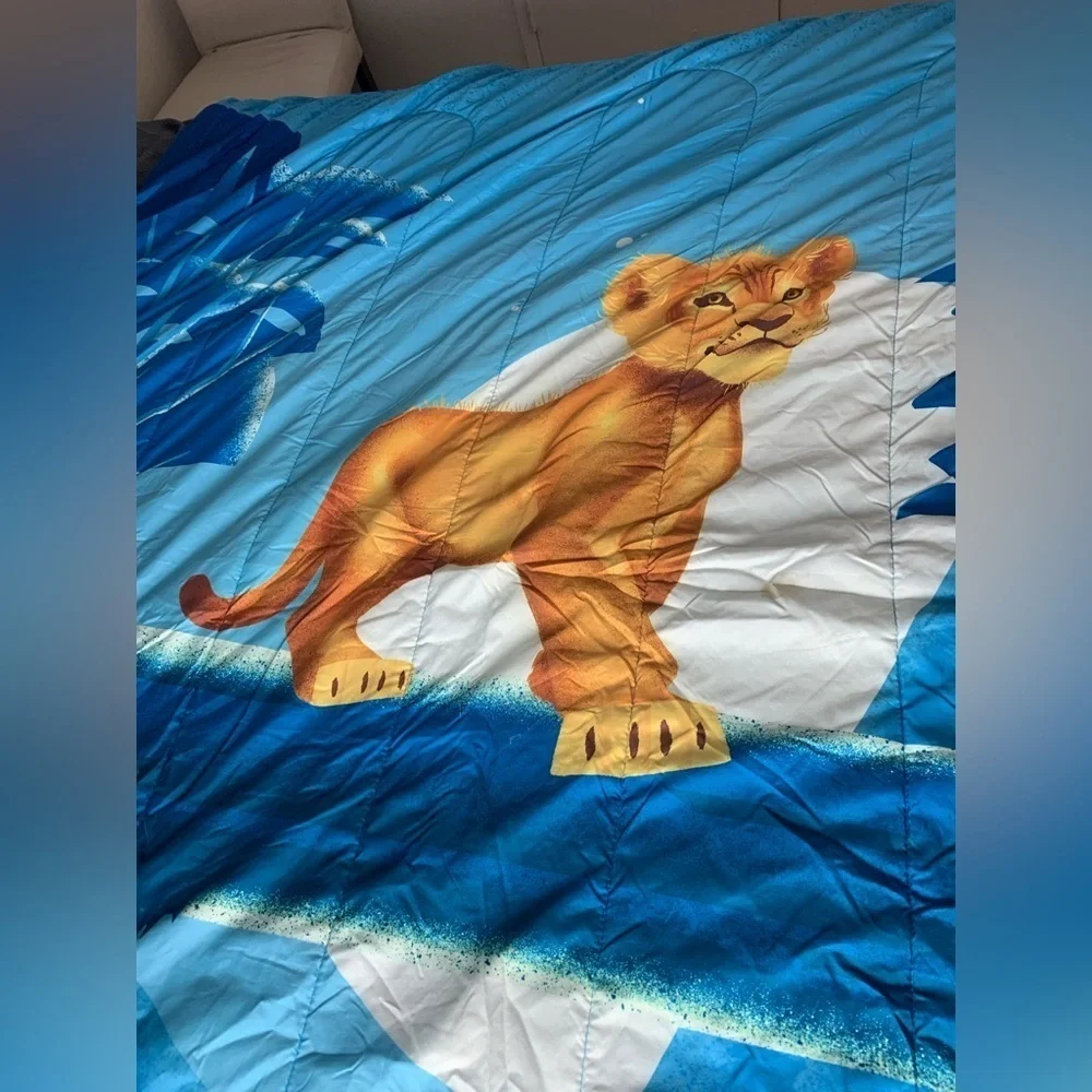 Disney The Lion King Simba Bedding Reversible Comforter Blue Orange Twin